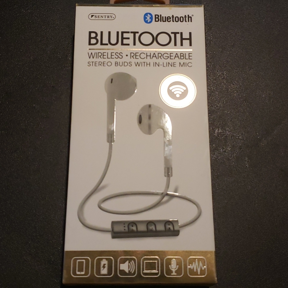 Bluetooth wireless rechargeable stereo buds w/mic